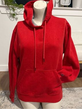 Champion Red Men or Women's Pullover Hoodie with Kangaroo Pocket